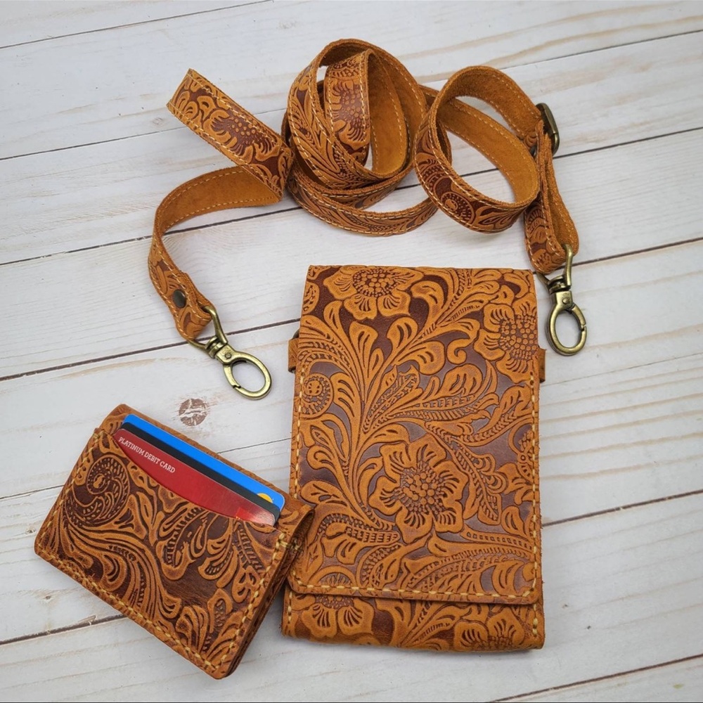 Leather crossbody purse